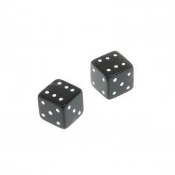 Кубики зарики 1 см из черного обсидиана 2 шт