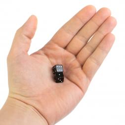 Кубики зарики 1 см из черного обсидиана 2 шт