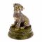 Статуэтка собака "Боксер щенок" из бронзы на подставке