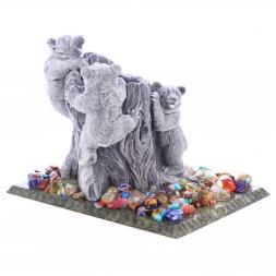 Карандашница "Медвежата на пне" из мрамолита