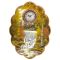 Часы с картиной "Лебеди у водопада" 48х66 см каменная крошка