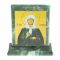 Икона настольная "Св. Матрона Московская" камень змеевик 11,5х4,5х12 см