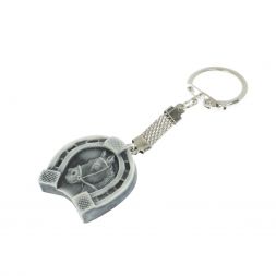 Брелок "Подкова и лошадь" из мрамолита