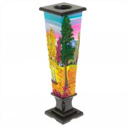 Ваза "Осень" из черного змеевика и каменной крошки