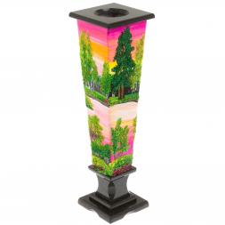 Ваза "Лето. Закат" из черного змеевика и каменной крошки