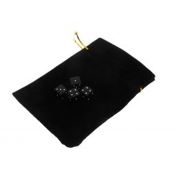 Кубики зарики 1 см черные 4 шт