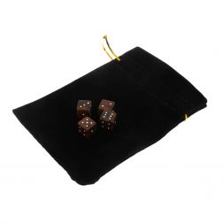 Кубики зарики 1 см коричневые 4 шт