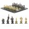 Подарочные шахматы "Европейские" из камня и бронзы 44х44 см