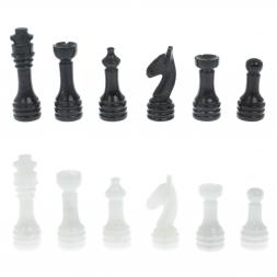 Каменные шахматы "Узоры" мрамор доска 25х25 см