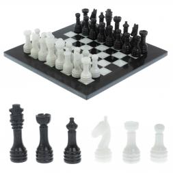 Каменные шахматы "Узоры" мрамор доска 25х25 см