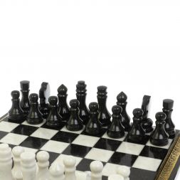 Шахматы "Традиционные" из бронзы и мрамора 44,5х44,5 см