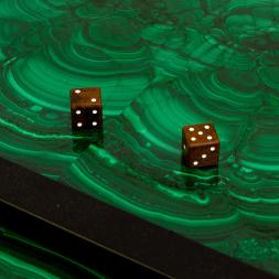 Нарды "Орнамент" камень малахит Златоуст