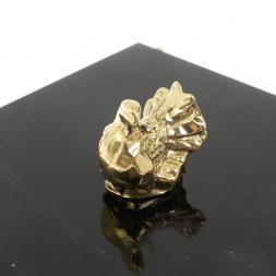 Шкатулка "Птичка" из черного обсидиана и бронзы