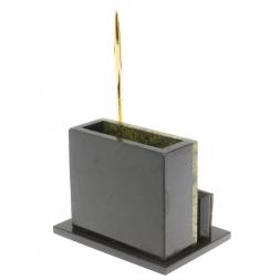 Карандашница с визитницей из змеевика