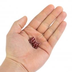 Кубики зарики 1х1 см красные 2 шт