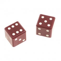 Кубики зарики 1х1 см красные 2 шт