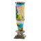 Каменная ваза с рисунком "Весенний пейзаж" 8х8х27см