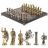 Шахматы эксклюзивные "Римские воины" доска 44х44 см камень лемезит