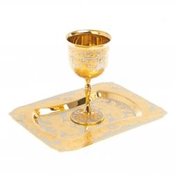 Набор коньячный "Эгоист" рюмка на тарелке Златоуст