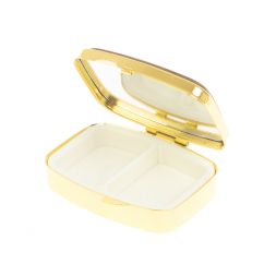 Таблетница на 2 отделения жадеит цвет золото