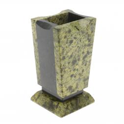 Карандашница из змеевика 6,5х6х11,5 см