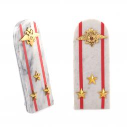 Сувенир "Погон Полковник МВД" камень мрамор