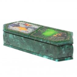 Шкатулка "Хозяйка медной горы и зимний пейзаж" 29,5х12х8 см