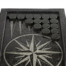 Настольные нарды "Роза ветров / Природа" камень гранит