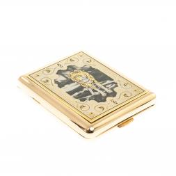 Портсигар с гравюрой "Волк" Златоуст