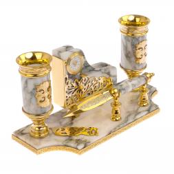 Письменный прибор "Меценат" из мрамора Златоуст