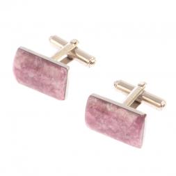 Запонки камень турмалин прямоугольные