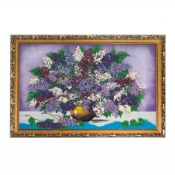 Картина "Натюрморт сирень" багет 57х87 см сиреневый фон