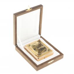 Портсигар с гравюрой "Природа" Златоуст