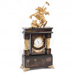 Часы "Георгий Победоносец" яшма бронза