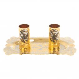 Набор из двух стопок "Горный орёл" на подносе Златоуст