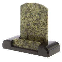 Письменный набор "Герб" с лотком для бумаг А4 и бюваром камень змеевик