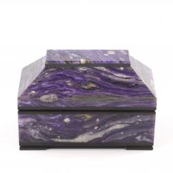 Ларец из камня чароит "Очарование" 9х6х9 см