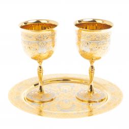 Набор бокалов на подносе "Праздничные" Златоуст