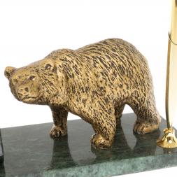 Флагшток с ручкой "Медведь" из змеевика