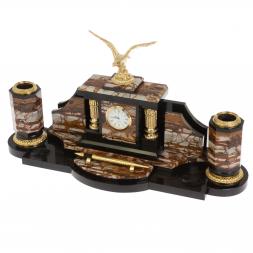 Настольный набор руководителя "Парящий орел" камень яшма