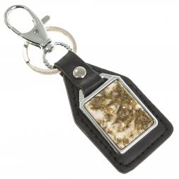 Брелок для ключей с накладкой из мусковита болотного