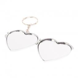Складное зеркало брелок из серафинита сердце