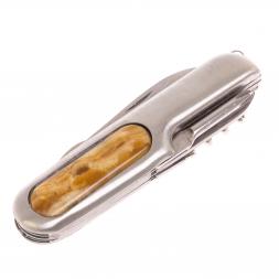 Нож мультитул складной 7 в 1 с камнем оникс