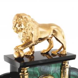 Письменный прибор из малахита "Лев с шаром"