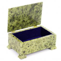 Шкатулка "Дед Мороз" камень змеевик