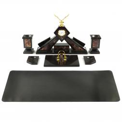 Письменный набор "Орел" из яшмы с настольным ковриком