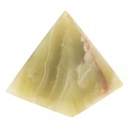 Пирамида из камня оникс зелено-коричневый 7,5х7,5х8 см (3)