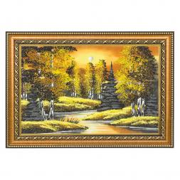 Картина "Осень янтарная" багет 24х34 см, каменная крошка