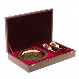 Набор фужеров на подносе "Лилии" 70 мл Златоуст