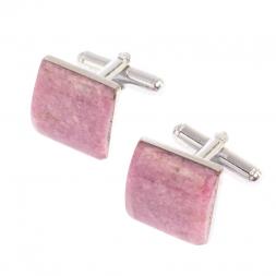 Набор запонки квадратные зажим для галстука камень турмалин